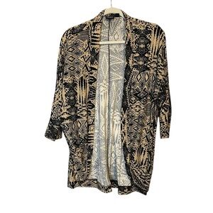Eye Candy Black and Tan Patterned Sweater